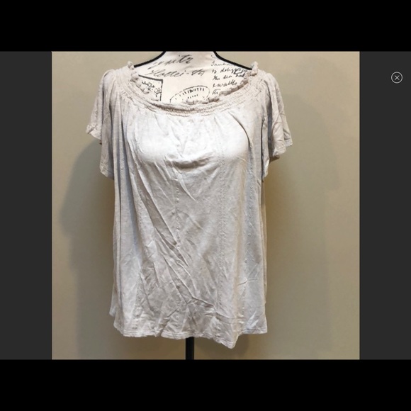 Chico's Tops - Chico’s Off the Shoulder Cream Shirt
